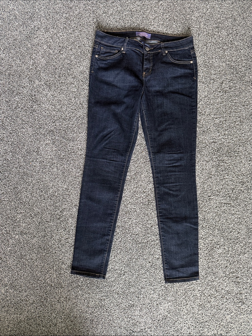London Low Rise Skinny Fit Dark Wash Jeans size 11